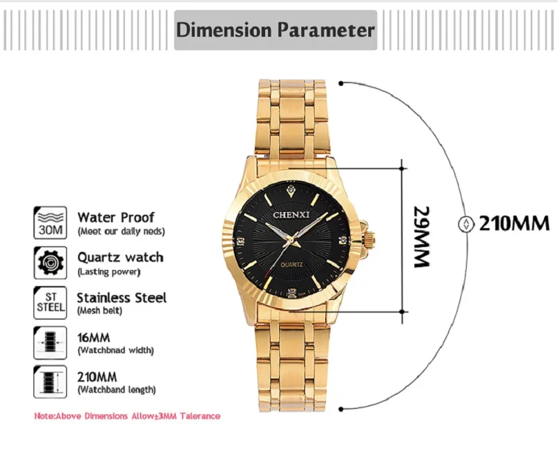 CHENXI, роскошные женские золотые часы, кварцевые часы, женские часы, ювелирные изделия, Дамский золотой ремешок, наручные часы, модные кварцевые часы для женщин