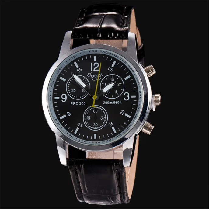 Mens Watch Blu Ray Glass Watch Neutral Quartz Simulates The Wrist Watch Business watch Reloj de hombre New Hot Sale M5