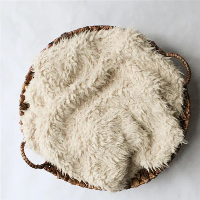Newborn Photography Props Soft Baby Fur Blanket Faux Fur Background