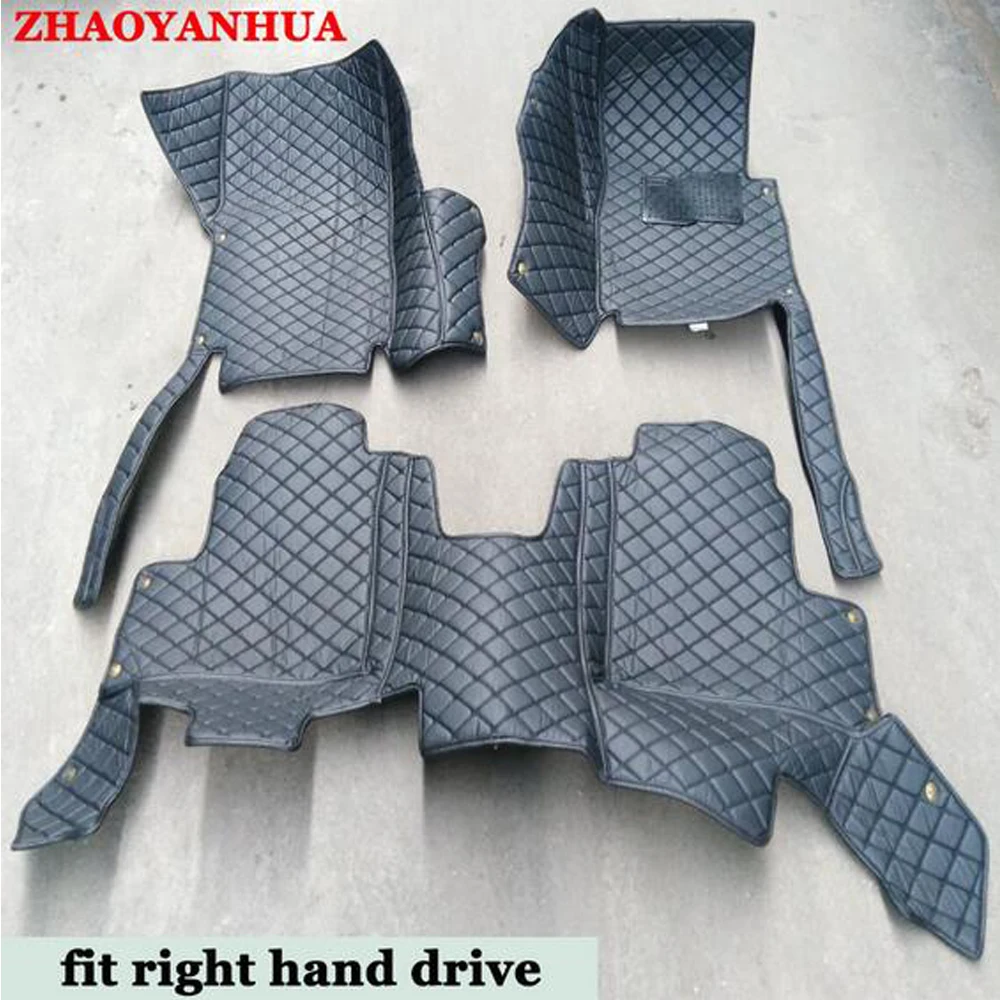 ZHAOYANHUA Right hand drive car floor mats special for Audi A6 S6 C5 C6