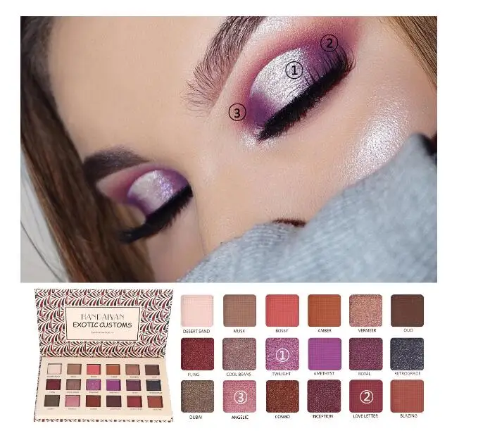 

SBY21-18 color eye shadow plate earth tone Pearl matte eye shadow plate mermaid Ji color