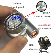 Брелоки турбинная Зажигалка ключ подвеска автомобиль часть Модель брелоки с турбиной спины звук Зажигалка ключ кулон турбо Зажигалка мужской подарок