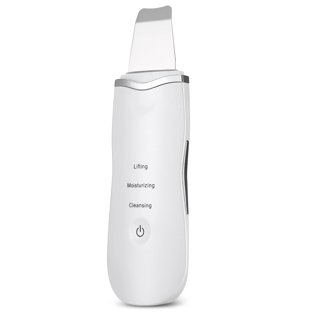 

Rechargeable Ultrasonic Face Skin Blackhead Removal Scrubber Facial Cleaner Peeling Vibration Exfoliating Pore Cleaner Tools