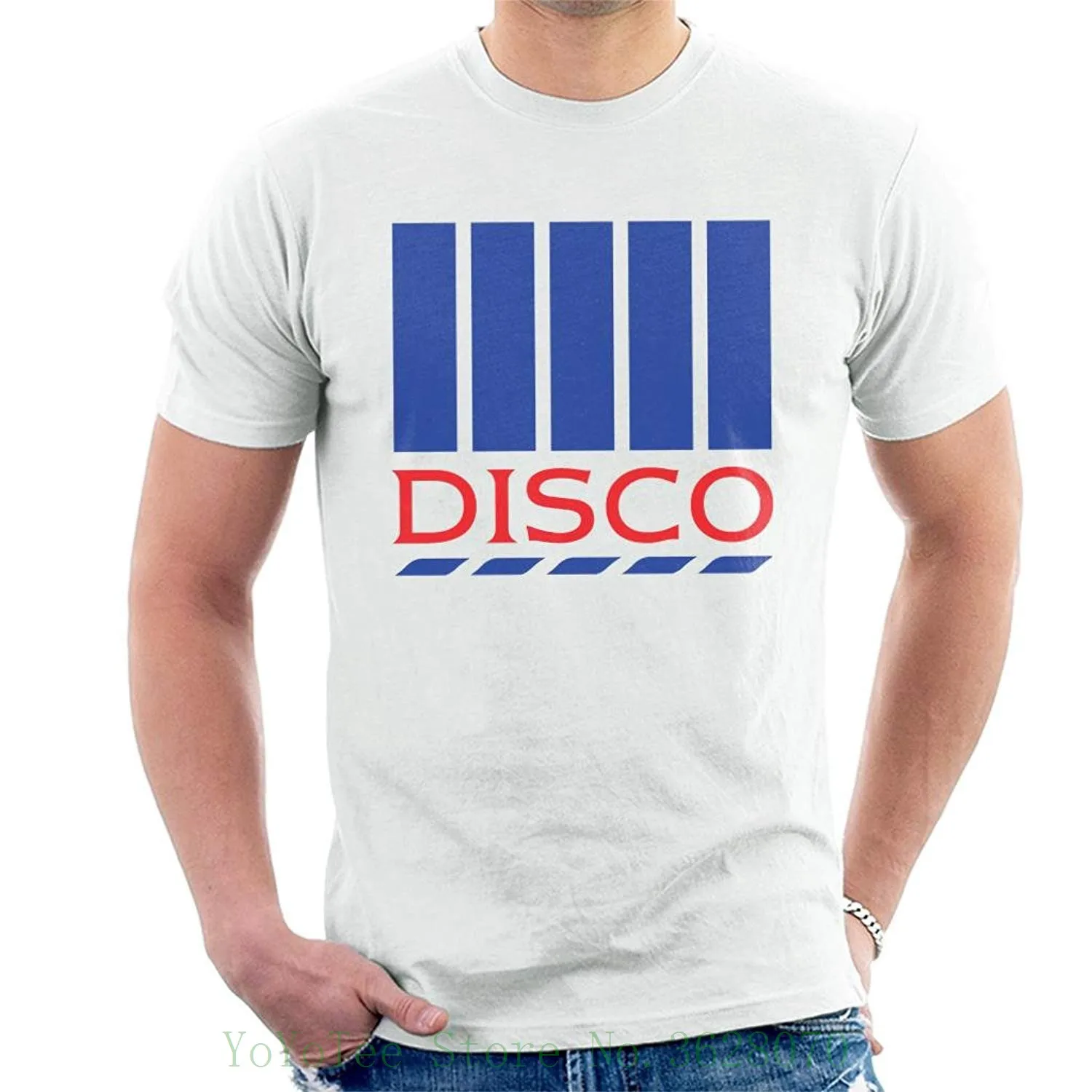 Disco Tesco Logo Men's T shirt Short Sleeves Cotton