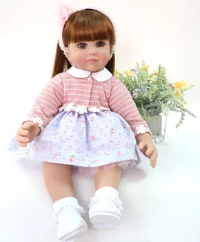 

Bebes reborn NPK 60cm Silicone Reborn Baby Doll Toys 24inch Vinyl Princess Toddler Girl Babies Doll High Quality Birthday Gift
