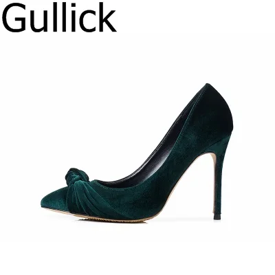Hot Sale Women Solid Black Red Flock Leather Pointed Toe Shallow Pumps Fashion Butterfly Knot Decoration Slip On 10cm Heel Shoes цена Hot Sale Women Solid Black Red Flock Leather Pointed Toe Shallow Pumps Fashion Butterfly Knot Decoration Slip On 10cm Heel Shoes цены онлайн
