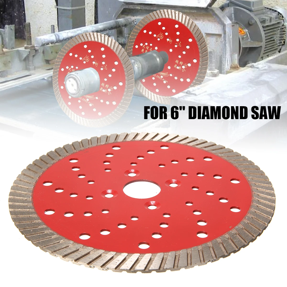 6inch Wood Metal Circular Saw Blade Diamond Wave Type Saw Blades for Porcelain Tile Ceramic Stone Cutting