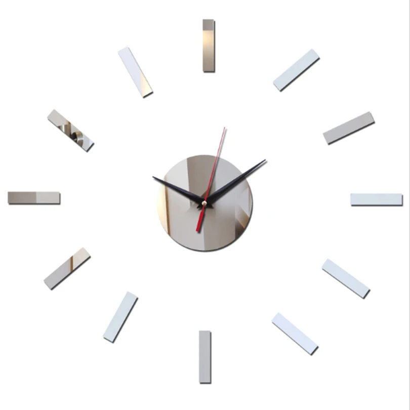 

2018 Hot Sale Acrylic clocks Sticker Wall Stickers Home Decor Europe Large 3d Clock Still Life For living room Free Shipping