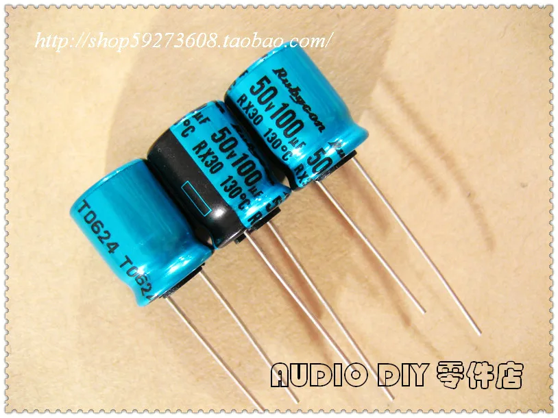 

30PCS Rubycon RX30 series 100uF/50V (high temperature 130 ) electrolytic capacitors free shipping