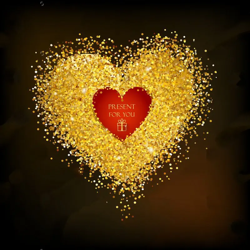 Golden frame shape heart black valentines day backdrops Vinyl cloth Computer print wall Backgrounds | Электроника