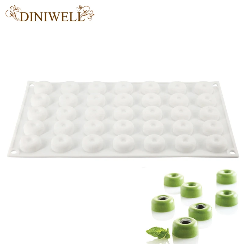 

DINIWELL 35 Donuts Holes Silicone Cake Mold Bakeware Pan For Kitchen Baking Form Decorating Tools