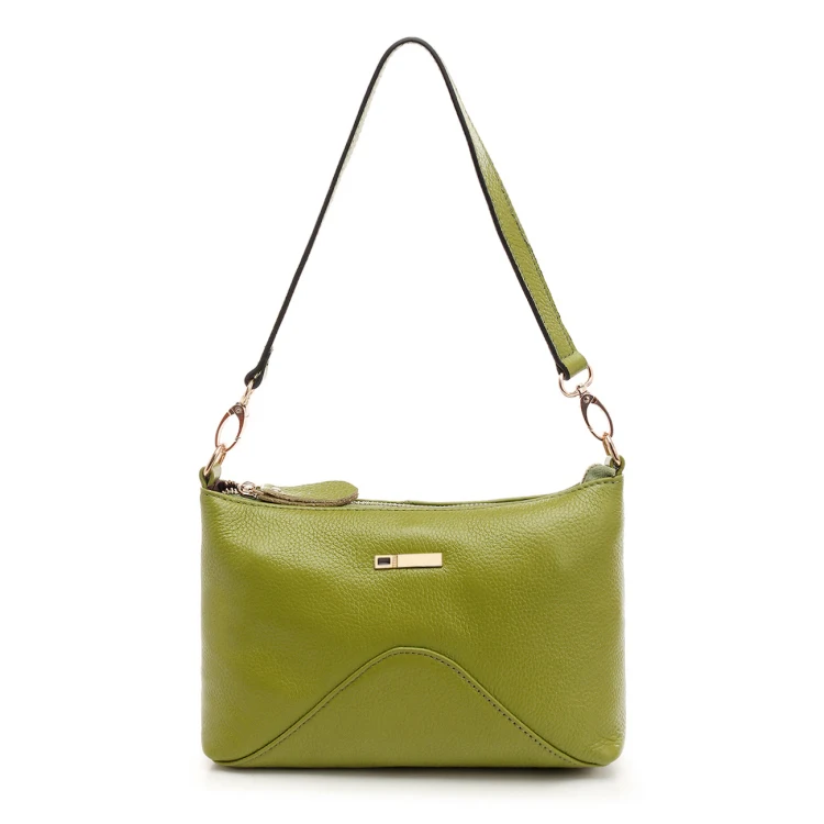 7 цветов Для женщин Мужская сумка-портфель из натуральной кожи через натуральной кожи сумка моды, из телячьей кожи, сумки через плечо для девочек A142 - Цвет: Зеленый