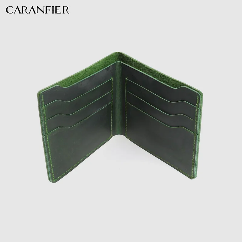 Мужские кошельки CARANFIER из натуральной воловьей кожи высококачественный мужской
