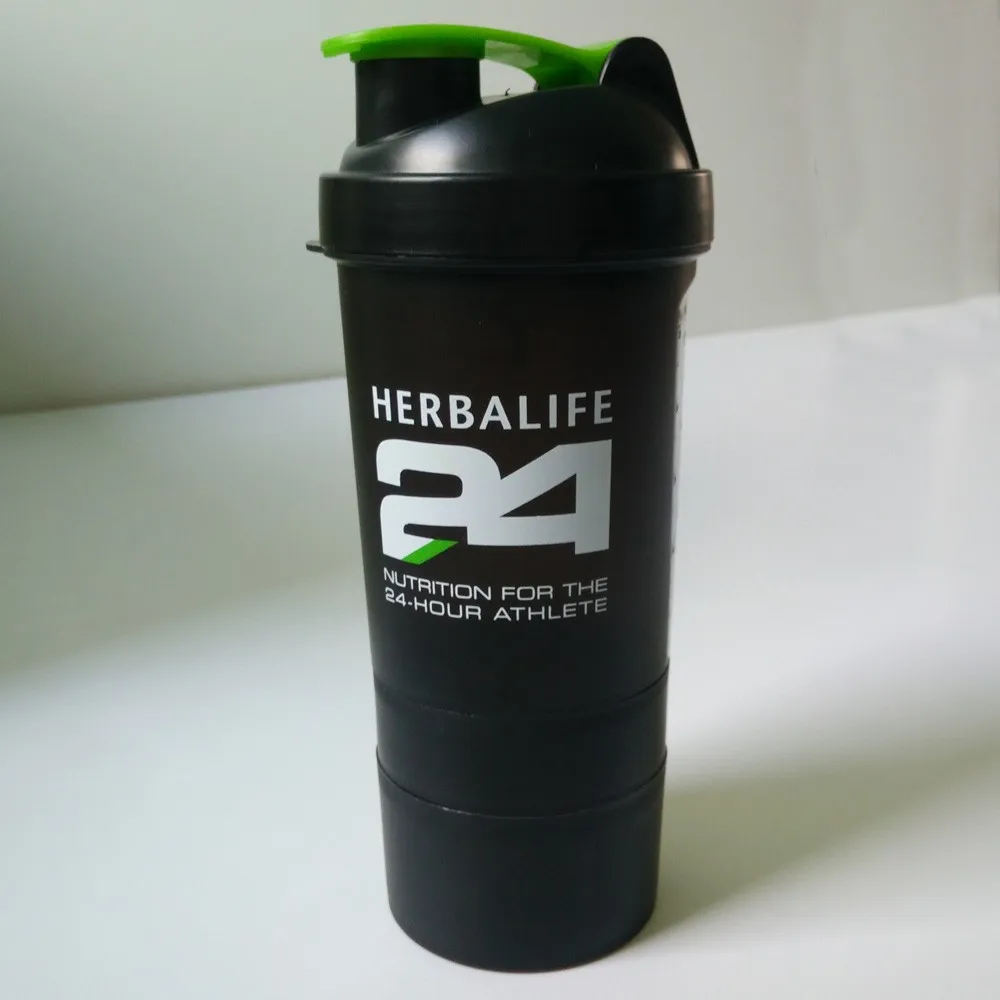 Новинка 500 мл 3 слоя Herbalife питательная бутылка для воды Пищевая пластиковая Спортивная бутылка для воды с порошком для заварки чая