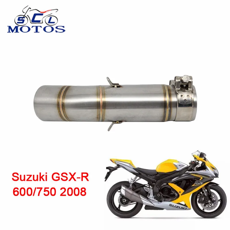 Sclmotos GSXR600/750 Stainless Steel Mid Pipe Motorbike