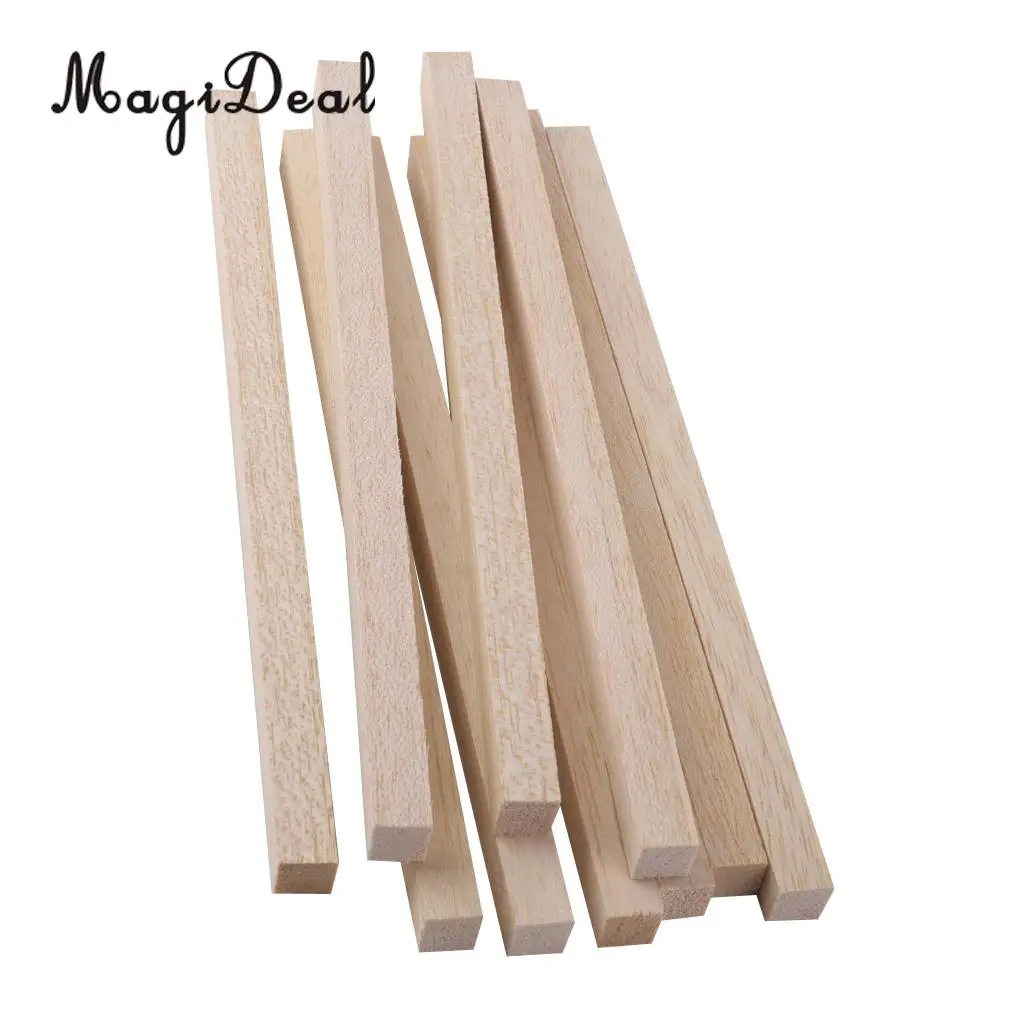 MagiDeal Newest 10Pcs/Lot Natural Wood Sticks Hobby Stick Kids Hand Craft Funny Art DIY Making Wedding Party Project Supplies 