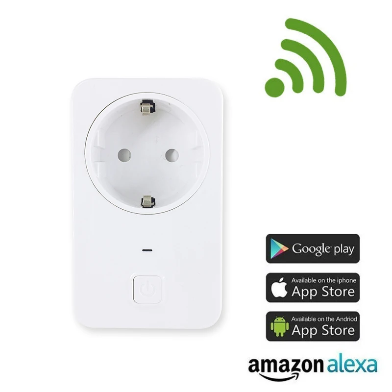 QIACHIP Smart Power Socket Plug Wifi Socket Outlet Intelligent EU Wireless Remote Control Timing For Smart Home Amazon Alexa