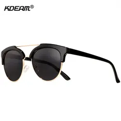 KDEAM Tortoiseshell круглые очки мужские блики-снижение Поляризованные Солнцезащитные очки женские все соответствующие винтажные очки с чехлом CE