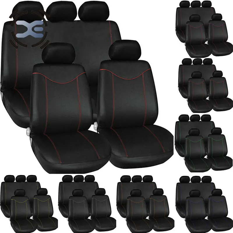 

5 Seats Cloth Art 7 Colors Car Seat Cover Universal Fit Most Protects Seats From Wear Automobiles Interior Accessories T204