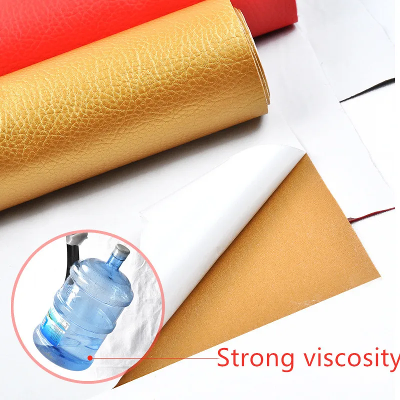 

137mm PU leather Back with Glue self adhesive fix subsidies simulation Leather for sticky patch DIY Leathercraft for Furniture