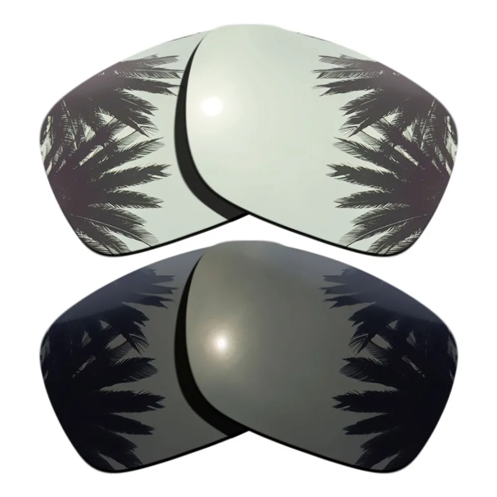 

(Черное + Серебряное зеркальное покрытие) 2 пары поляризованных сменных линз для оправы Holbrook 100% защита от Уфа и уфв