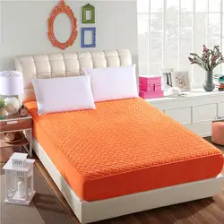 Оранжевый Однотонные модные однотонные Постельные покрывала с Эластичная лента кровать Простыни Детские взрослых матраса Размеры