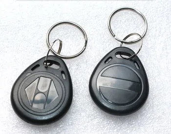 

100pcs RFID Key Fobs chain 125KHz Proximity ABS Key Tags keychain Rewritable Access Control T5577 Hotel Door Lock Black Green