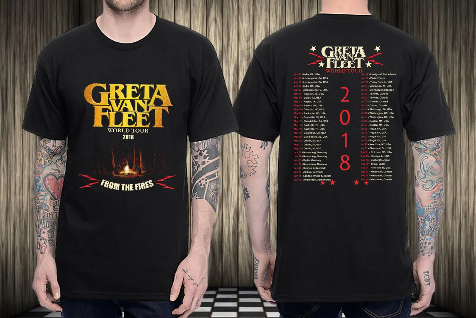 greta van fleet 2019 tour shirt