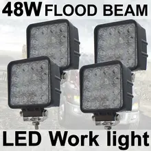 Tkeapl thtmh 4x48 Вт потока площадь светодиодный свет лампы автомобиль грузовик для вождения водонепроницаемые Мокасины