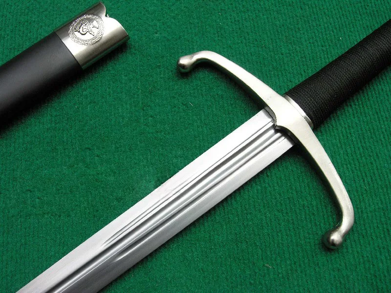 S3306 KNIGHTS FLYING DRAGON DAMOCLES SWORD W/ SCABBARD SATIN FINISH BLADE 45.5