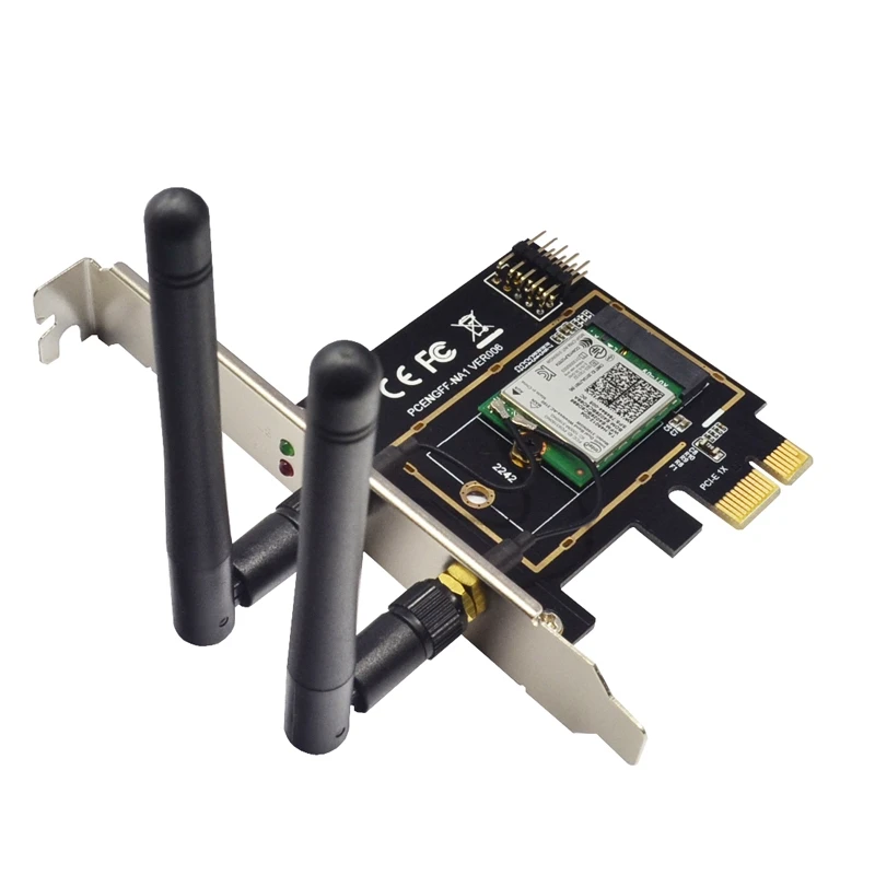 M.2 Wifi адаптер M2 Ngff ключ A-E к Mini Pci Express Wifi Raiser PCI-E 1X NGFF Беспроводная поддержка 2230 2242 мини Pcie сеть Ca#8