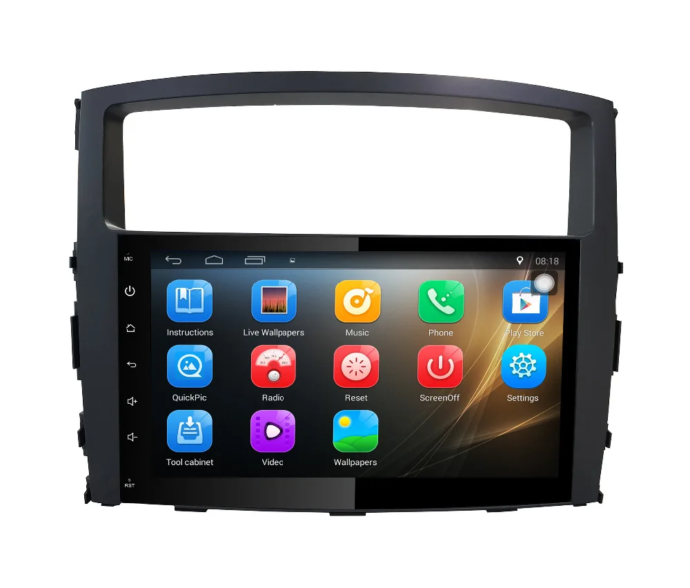 Discount 2G RAM+16G ROM  9 inch Android 8.1 car dvd player for Mitsubishi Pajero car radio stereo gps navigation  Multimedia player 4