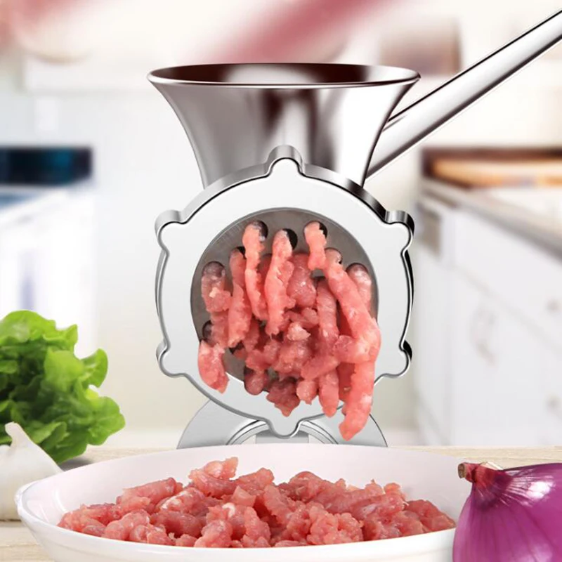  HOMETEE Manual Meat Grinder Household Meat Grinder Sausage Hot Dogs Multi-Function Vegetable Choppe - 32928195106