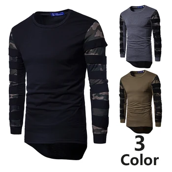 

Hip Hop Style Cotton T Shirt Men Long Sleeve Assassin T-shirt Men's Casual Camouflage Printed T Shirt Mens Fitness Clothes 3XL