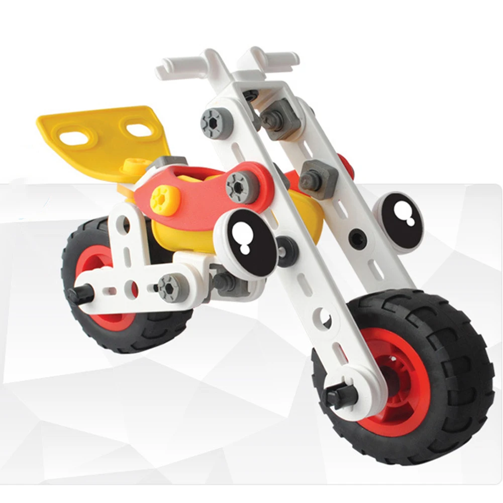 

Creative building blocks Children soft rubber repeatedly use car aircraft model building blocks DIY toys for children baby gifts