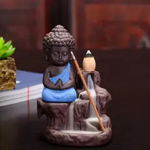 Домашний Декор маленький монах курильница Исин креативный обратного потока палочка ладан горелки домашнего интерьера офиса украшения+ 10 конусов