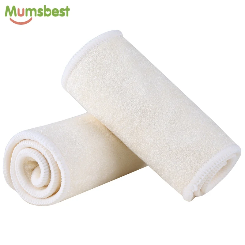 [Mumsbest 10 piezas cáñamo algodón INSERTAR + 10 piezas bambú insertar bebé pañales de tela pañal y cáñamo de algodón orgánico de - 5
