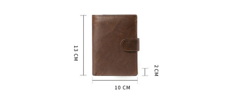 Для мужчин бумажник RFID натуральной кожи ретро повседневное короткие портмоне клатч из кожи S женские кошельки и кошельки