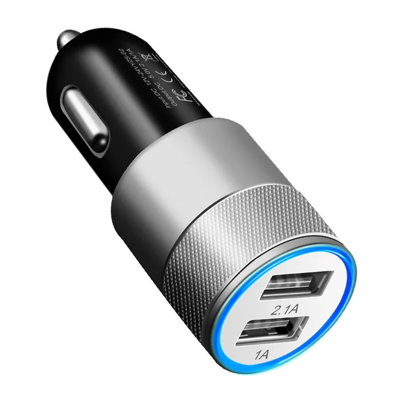 Crauch Dual USB Автомобильное зарядное устройство Универсальный мобильный телефон USB адаптер для iPhone X 8 7 Plus для samsung S8 S7 S6 htc USB сигарная розетка - Тип штекера: Only Charger