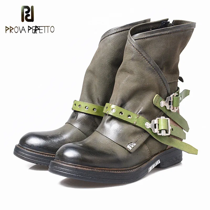

Prova Perfetto 2018 New Arrival Autumn Winter Chelsea Boots British Style Martin Fashionable Retro Boots Do The Old Leather Boot