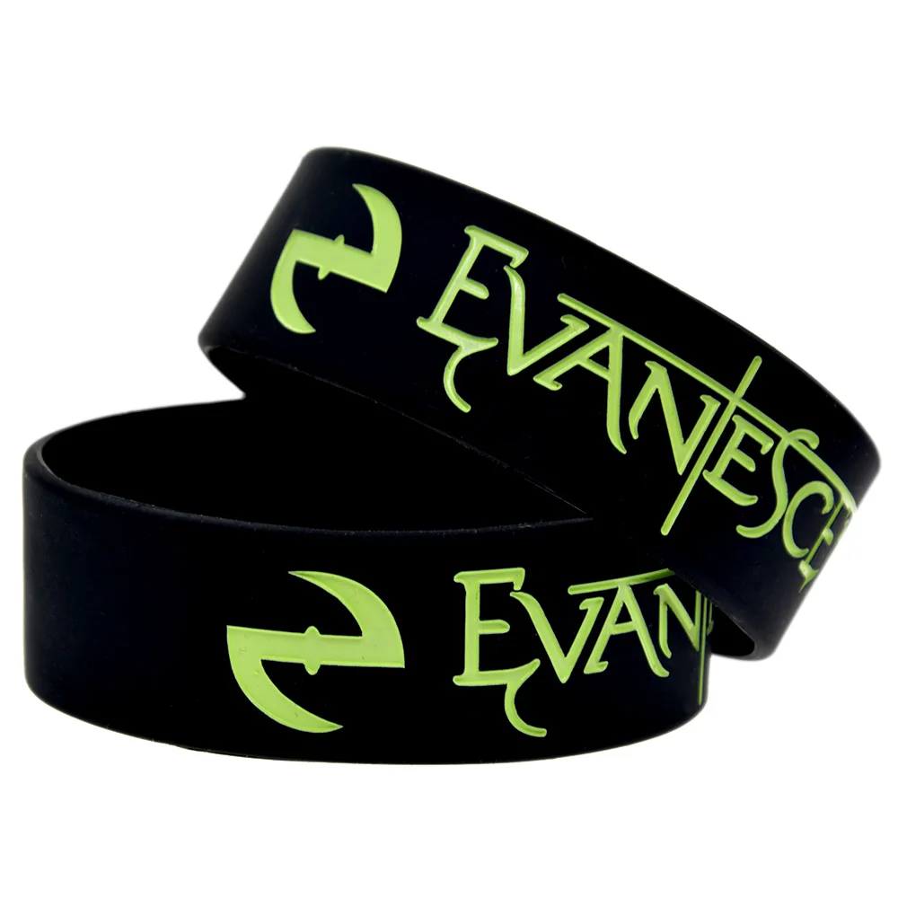 

OBH 1PC One Inch Wide Evanescence Silicone Rubber Bracelet for Music Concert