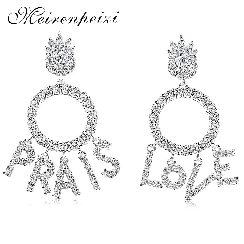 

Fashion Earrings for Women Golden Silver Color Dangle Hanging Drop Earring Jewelry Fancy English Letter