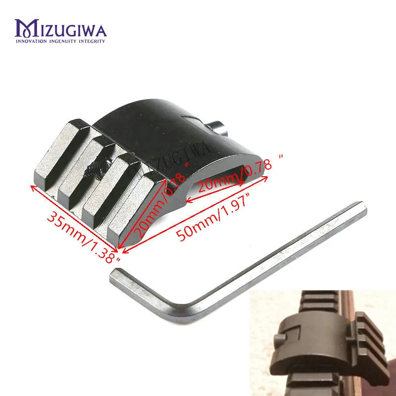 Black 45 Degree Angle Offset Rail Scope Mount Adapter F Scope Laser Sight G