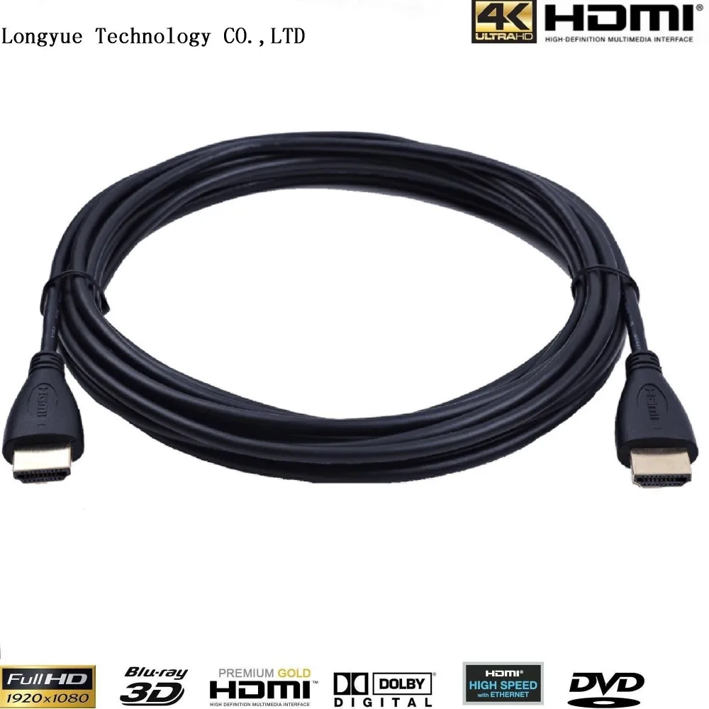 Высокоскоростной hdmi-кабель с Ethernet для HDTV, dvd-плееров и спутниковых телеприставок и видеорегистраторов HDMI able 5m 10m