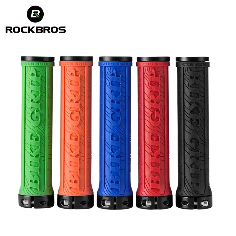 Резиновые велосипедные ручки ROCKBROS TPR мягкие противоударные 3D Грипсы на руль