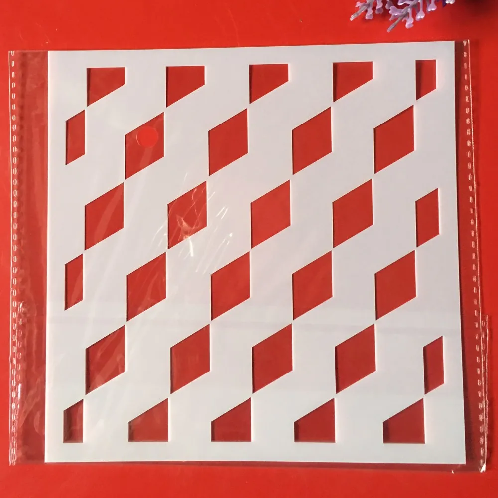 

New 15cm Geometry Design 97 DIY Layering Stencils Wall Painting Scrapbook Coloring Embossing Album Decorative Card Template