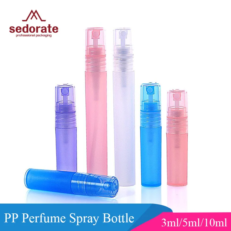 

Sedorate 50 pcs/Lot Spray Bottle For Perfume 3ML 5ML 10ML Scrub Matte Mist Refillable Bottle Pen Style Perfume Automizer ZM001