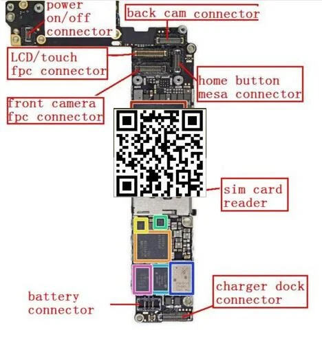 5 компл./лот = 40 шт. полный комплект для iPhone 6S 4 7 'LCD/сенсорная камера кнопка