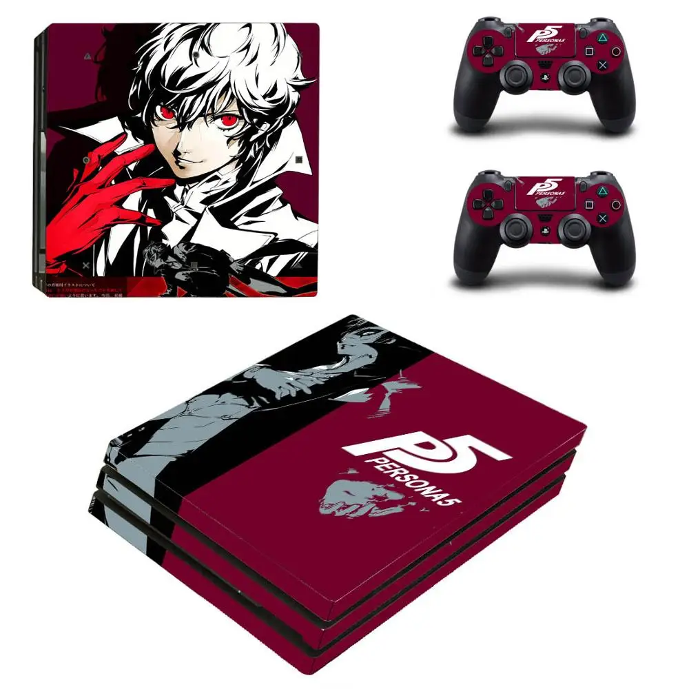 PS4 Pro наклейка на кожу Persona 5 стикер s Play станция 4 Pro PS 4 Pegatinas для sony Playstation 4 Pro консоль и два контроллера - Цвет: YSP4P-1055