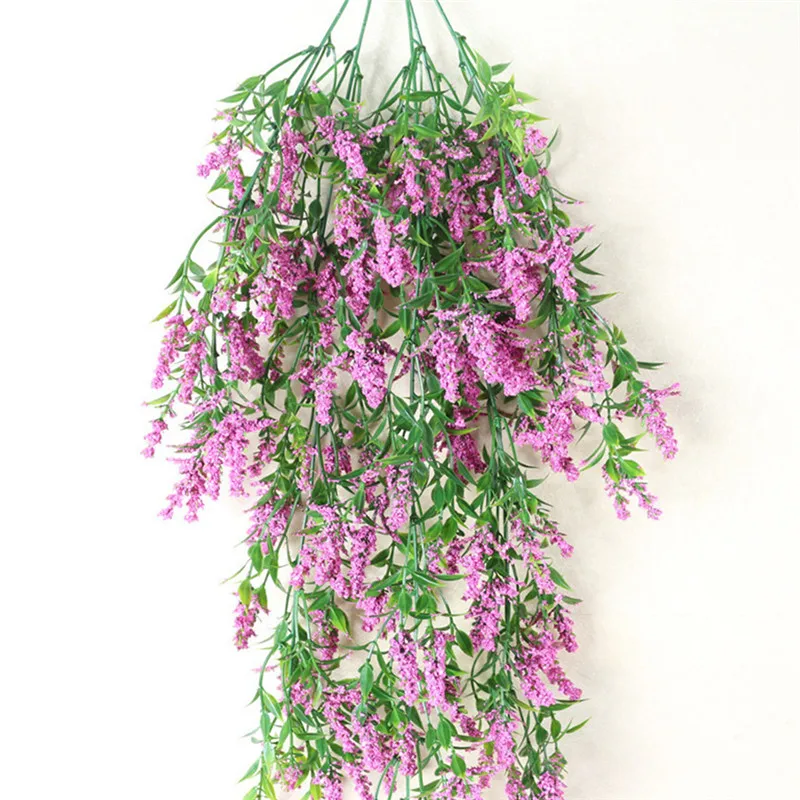 Real Touch Artificial Wall Hanging Plant Artificial Pine lavender Home Decor Balcony Decorattion Flower Basket Accessories Real Touch Artificial Wall Hanging Plant Artificial Pine lavender Home Decor Balcony Decorattion Flower Basket Accessories